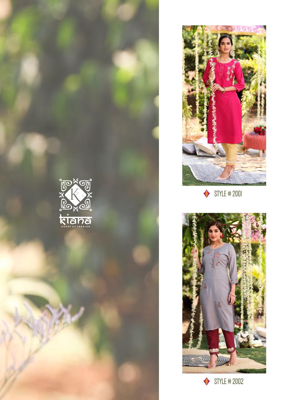 Kiana Fantasy Fancy Ethnic Wear Designer Kurti With Bottom Collection